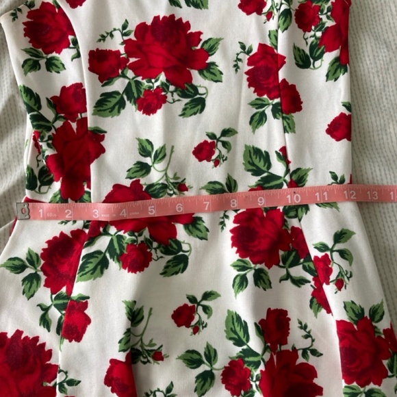H&M Divided Rose Red and White Small US 6 Sized Skater Dress - Picture 13 of 14